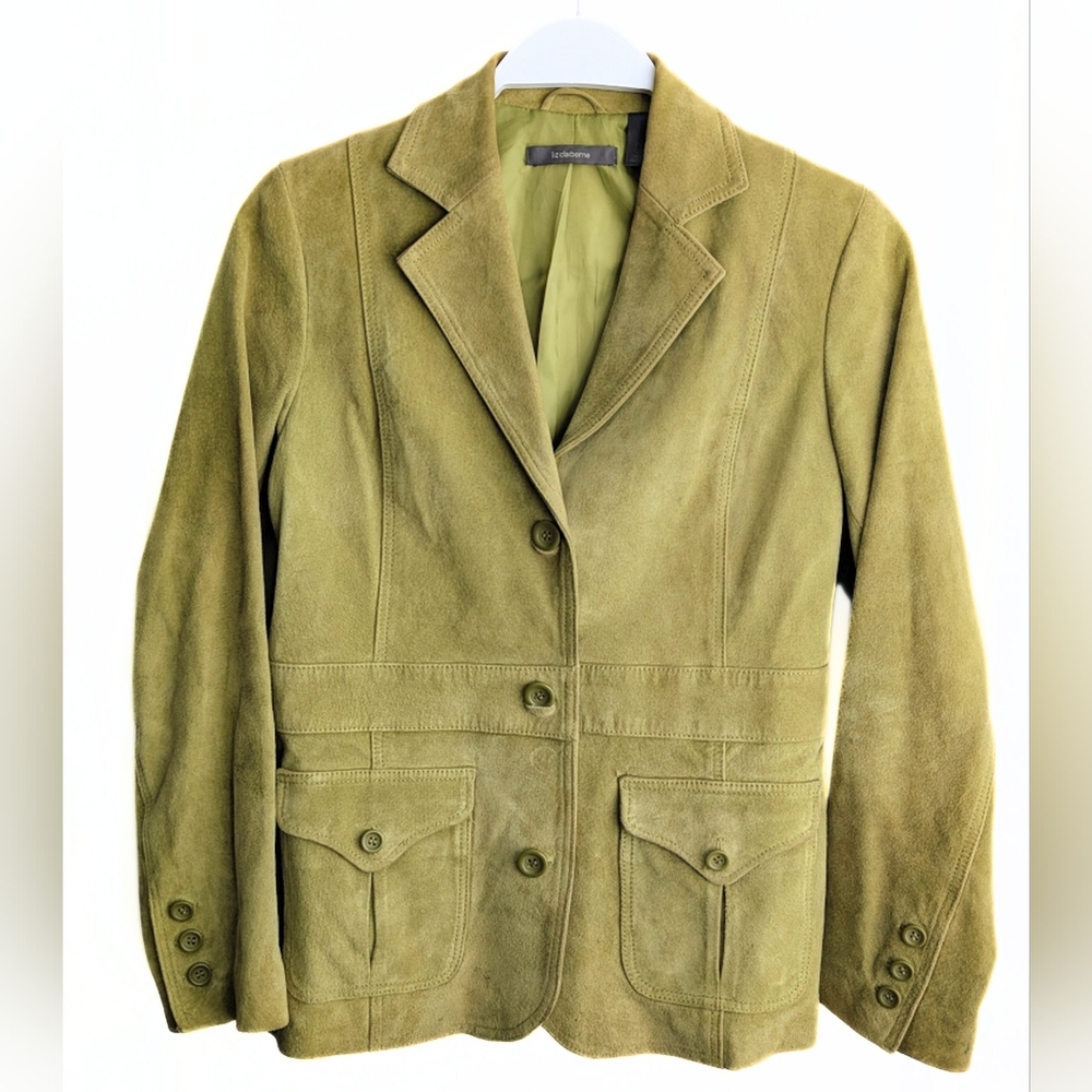 Liz Claiborne Leather Suede Jacket, Petite Small